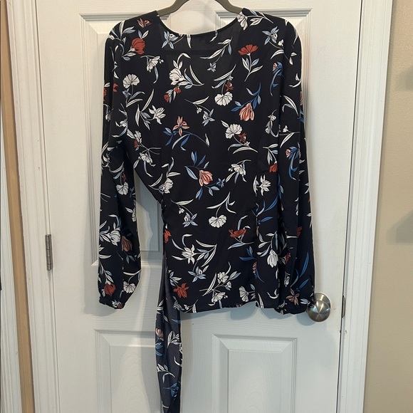 Ann Taylor Floral Wrap Blouse - Picture 4 of 6